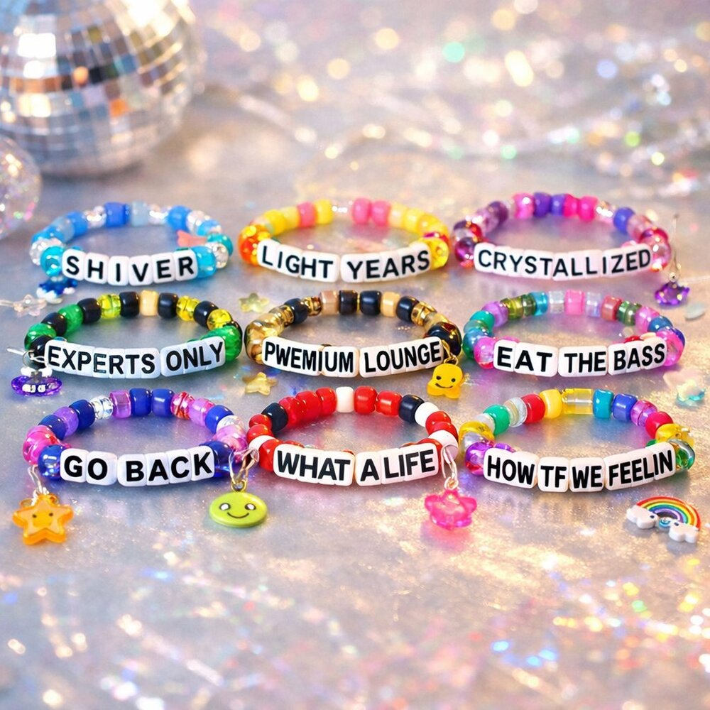 JOHN SUMMIT | set of 10 Kandi festival / rave beaded bracelets